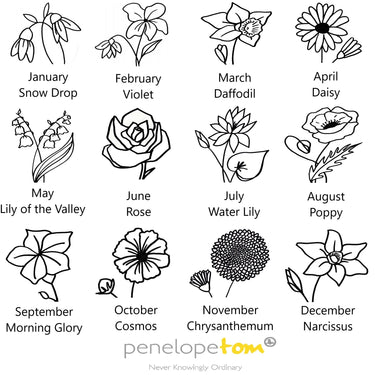 January-December Birth Flower choices
