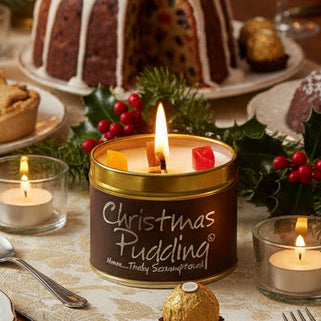 Christmas Pudding scented candle in an tin with lid