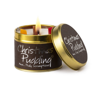 Christmas Pudding scented candle in an tin with lid