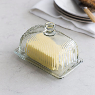 Cornbury Glass Butter Dish