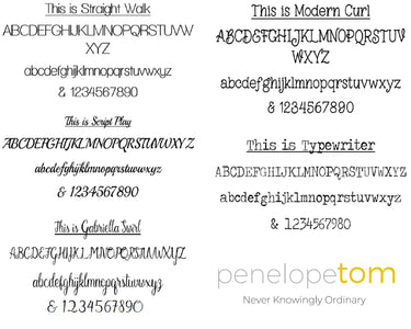 Choice of Penelopetom fonts