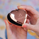 personalised rose gold plated heart trinket box with 