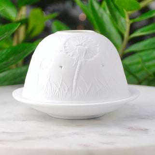 Dandelion Porcelain Dome Tealight