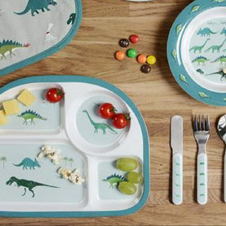 Toddler's Dinosaur Divider Plate