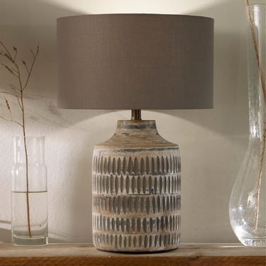 Galle Grey Wash Wood Lamp Base