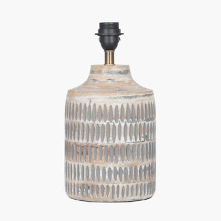 Galle Grey Wash Wood Lamp Base