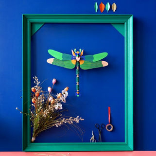 Green Dragonfly Large Cardboard Wall Decoration