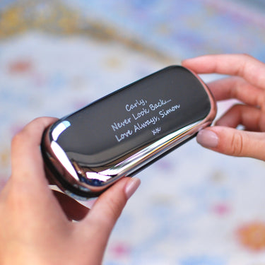 Personalised Chrome Glasses Case