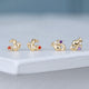 Sterling Silver Gold Vermeil Zodiac Stud Earrings