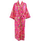 Hot Pink Bird Dressing Gown Kimono