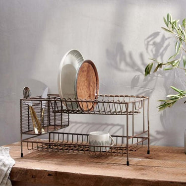 Inkollu Aged Brass Dish Rack