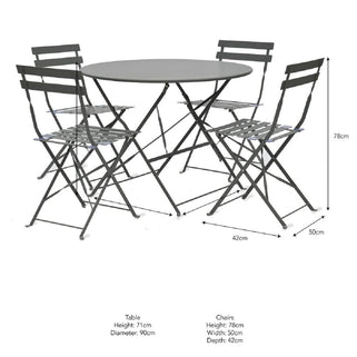 Large Bistro Garden Dining Set