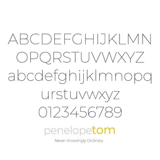 Example of Penelopetom font
