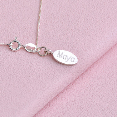 Personalised Sterling Silver Kiss Necklace