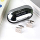 Oval chrome cufflinks box with personalised message 