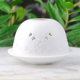 Busy Bees Porcelain Dome Tealight