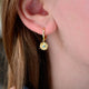 Gold and Turquoise Evil Eye Huggie Earrings