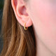 Gold Beaded Huggie Hoop Earrings