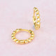 Gold Beaded Huggie Hoop Earrings