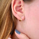 Gold Mini Cz Star Huggie Hoop Earrings