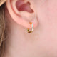 Gold Square Little Hoop Earrings