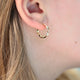 Gold Twisted Hoop Stud Earrings