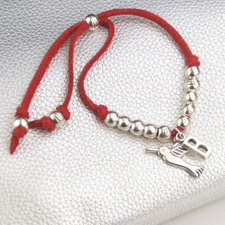 Personalised Suede Friendship Charm Bracelet