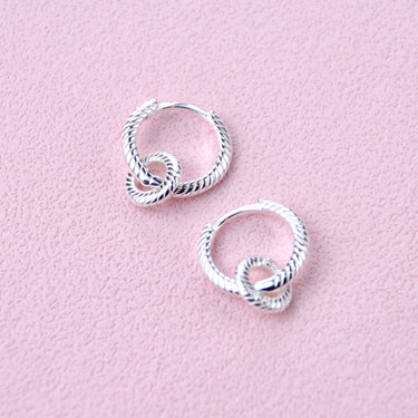 Sterling Silver Soft Twist Circle Huggie Earrings