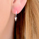 Sterling Silver Spike Huggie Hoop Earrings
