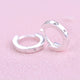 Silver Mini Cz Star Huggie Hoop Earings