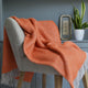 Boa Wool Throw Pumpkin Orange