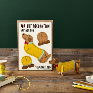 Pop-Out Sausage Dog Card