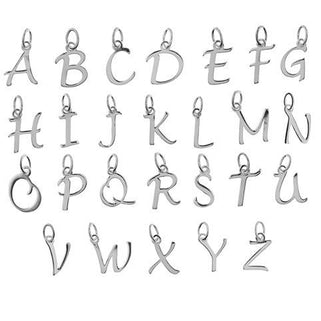 Choice of script letter charms A-Z