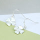 Sterling Silver Lucky Four Leaf Clover Drop Earrings