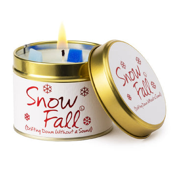 Snowfall scented candle in tin with lid