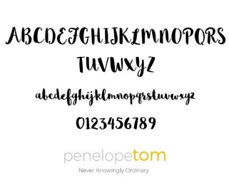 Example of Penelopetom font