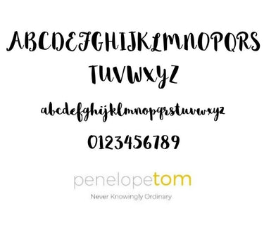Example of Penelopetom font