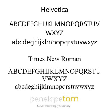Choice of Penelopetom fonts