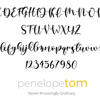 Example of Penelopetom font
