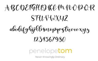 Example of Penelopetom font
