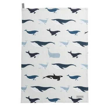 Whales Tea Towel