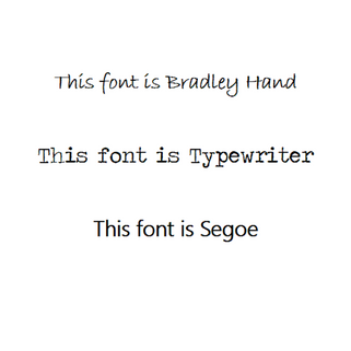 Choice of Penelopetom fonts