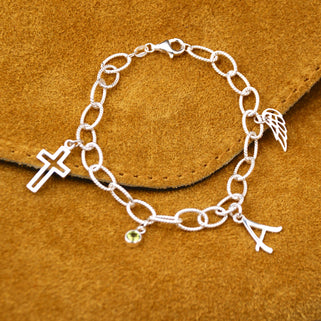Personalised Sterling Silver Charm Bracelet
