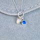 Girl's Sterling Silver Acorn and Birthstone Charm Necklace