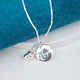 Sterling Silver Acorn and Disc Charm Necklace