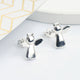 Sterling Silver Guardian Angel Earrings shown in close up shot