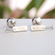 Cricket bat and ball cufflinks with personalised 