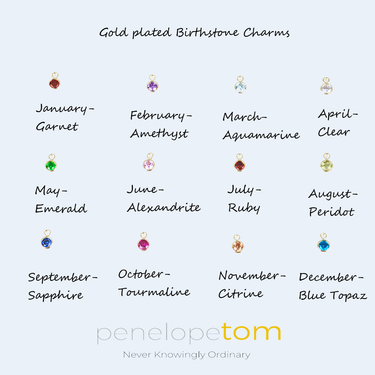 Personalised Gold Family Birthstone Necklace