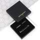 Personalised Gunmetal Coloured Tie Slide and Bar Cufflink Set