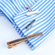 Tie clip and bar cufflink set. Rose gold tie clip with personalised message 